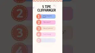 Lima tipe cliffhanger yang bisa kita pakai di akhir bab. Detailnya ada di blog, ya.