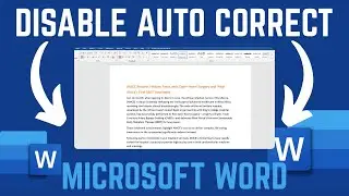 How To Disable Auto Correct Option In Microsoft Word