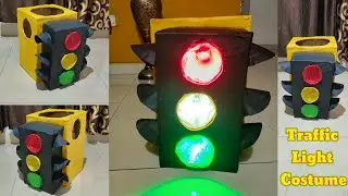 How to make Traffic light costume for kids | Fancy Dress Competition Ideas #trafficlight