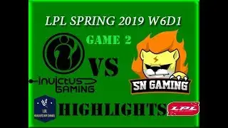 IG vs SN Highlights Game 2 LPL Spring 2019 W6D1 Invictus Gaming (theshy)