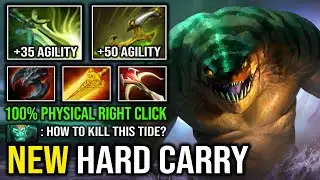 NEW HARD CARRY 100% Full Agility Speed Unkillable Raid Boss Physical Right Click Tidehunter Dota 2