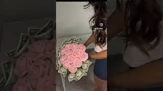 Pink glitter rose bouquet #tutorial #diy #viral