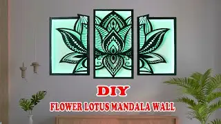 Modern Lighting Ideas from PVC Pipe - Flower Lotus Mandala Wall Lamp - Decor Art Home