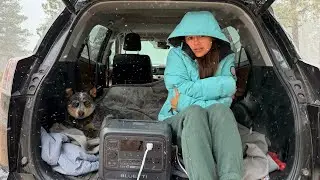 Winter Car Camping in FREEZING Temperatures 