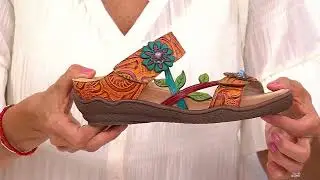 L'Artiste by Spring Step Leather Slide Sandals Aymee on QVC