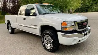 2003 GMC Sierra 2500HD SLE 4x4 8.1 6-Speed Walk Around and Drive