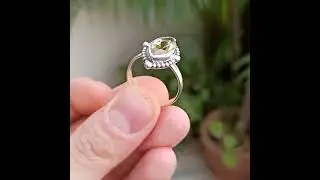 Natural Citrine 925 Sterling Silver Handmade Statement Ring, Yellow Gemstone, Silver Ring, Gift for