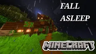 Minecraft dark spruce house build in a thunder storm!