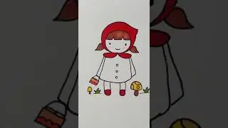 Как нарисовать Красную Шапочку Очень легко