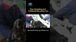 Synthetics Fiber Shredder and Noodle Type Pelletizer Machine #shorts #pelletizer #granulator