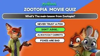 Zootopia Movie Quiz 🦊🐰 Ultimate Disney Zootopia Fun Quiz Challenge | Easy Medium Hard #Zootopia_quiz