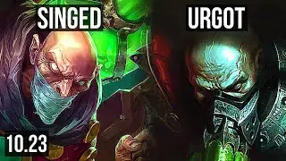 SINGED vs URGOT (TOP) | 3/0/7, 900+ games, Rank 12 Singed | EUW Master | v10.23