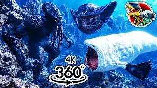 360 Sea Monsters Bloop, El Gran Maja, Whales and Ningen in Ocean Trench | 360 Video 4K
