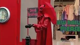 The Devil gives away free umbrellas from Dimboon