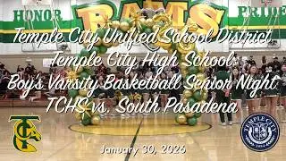 January 30, 2026 &ndash; Temple City High School Boy's Varsity Basketball vs. South Pasadena High School