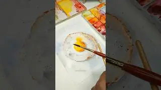Who needs breakfast?  Watch this reel to see how I paint a perfect watercolor omelette/half-fry egg!