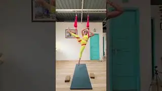 Standing splits aerial yoga