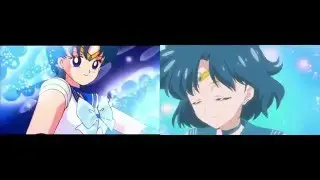 Sailor Mercury Transformation Comparison - Sailor Moon Crystal III