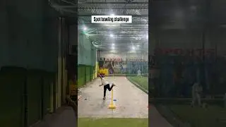 Spots bowling challenge 💯✅ || #cricket #fastbowling #cricketfan #trending #spinbowling
