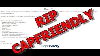 CapFriendly is DEAD...