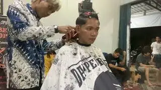 TWO BLOCK rambut lepek ikal // apin barber