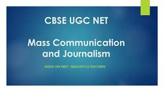 Media On First   CBSE UGC Mass Communication & Journalism Coaching