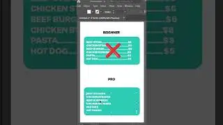 Adobe Illustrator 2025 - Tips Making Menu Pricing Breaks like a PRO. #illustrator  #graphicdesign