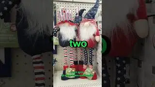 Red, White and Blue Gnome Decorations from The Dollar Tree!