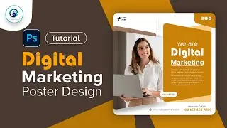 Digital Marketing Post | How to Design a Youtube Thumbnail | Photoshop Tutorial | Graphic Art Sangla
