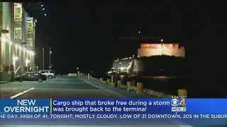 Cargo Ship That Broke Free During Storm Brought Back To Terminal