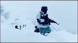 Indian Army guardian Line of control in winter #kashmir #indianarmy #loc #shorts #armystatus #snow