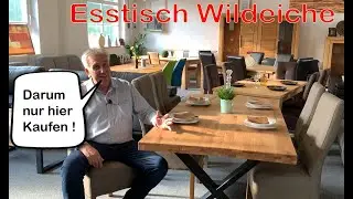 Esstisch Wildeiche massiv g&uuml;nstig kaufen