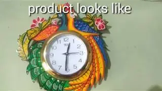 Wall clock peacock hand crafted  design unboxing #design clock under 300 under 400 under500