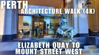 Perth Walk (4K) | CBD Architecture & City Walk from Elizabeth Quay to Mount Street &ndash; 2025 Spring