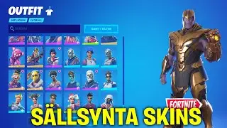 VISAR HELA MIN FORTNITE LOCKER MED ALLA MINA SKINS! *SÄLLSYNTA & OG SKINS*