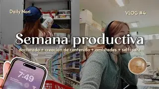 Semana productiva ⋆˙ estudiando un doctorado + creación de contenido viviendo sola ⋆˙