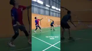 FELET Tj Power SPEED racket smash test #badminton #felet #smash #shorts