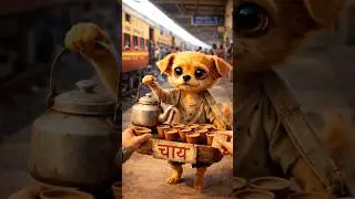 A Puppy🐶 Who Sold Tea☕ and Chased His Dreams✈️ | AI Story