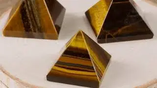 Tigers Eye Crystal Pyramids