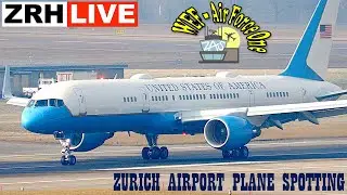 🔴LIVE Zurich Airport WEF Traffic Day 4 - The Arrival of a Flying Legend...Kind Of