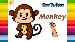 How to draw MONKEY easy step by step | No.9 ARTS