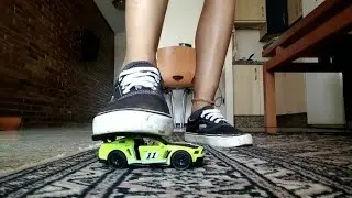 Crush a model car with shoes #footcrush #crushing #trample #modelcars