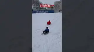 Full masti sledding #canada #edmonton #youtubeshorts #2024 #shorts #snow 🛷❤️😍😂