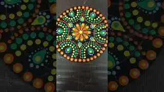 Trending #mandala art # orange 🍊 colour #reel #short # youtube short 😊