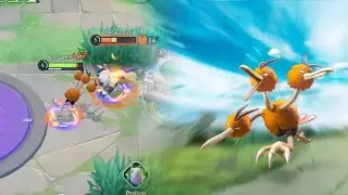 Dodrio *Drill peck* Pokemon unite Hindi gameplay