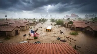 Arizona in Chaos! Hurricane-Force Winds Rip Through Tempe, Destroying Homes & Cars