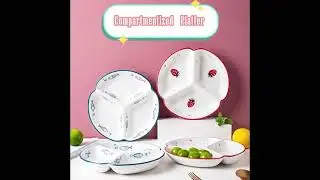 Ceramic Compartment Platter 3-compartment Plate Children's Breakfast Plate
