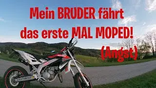 Mein BRUDER fährt das ERSTE mal MOPED! 😂😂