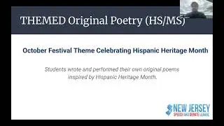 NJSDL October 2025 Speech Festival Virtual Awards Ceremony