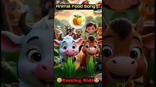 🐒Animal Food Song🍎#ZooZing Kids #shorts